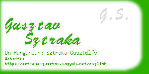 gusztav sztraka business card